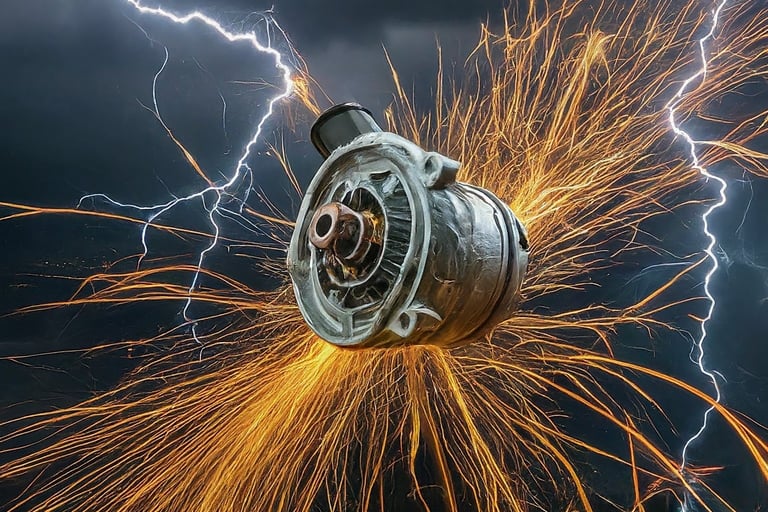 Alternator shooting sparks everywhere 