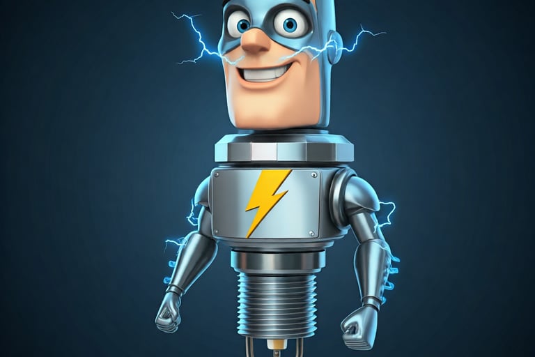 Sammy the Spark Plug Robot