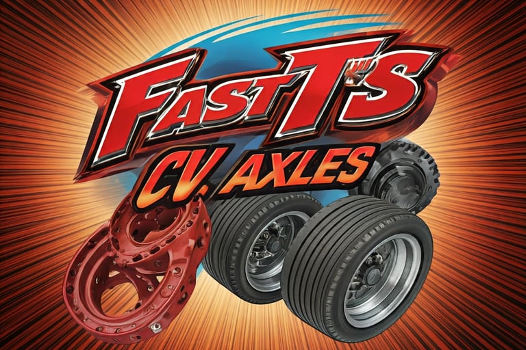 Fast T's CV Axles with wheels, brakes, and an alternator
