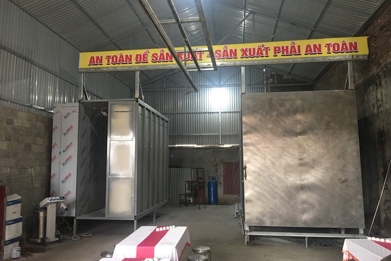 lò sơn tĩnh điện dân dụng