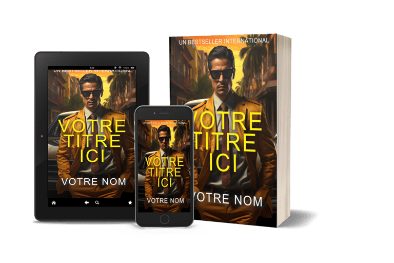 Couverture percutante et mystérieuse pour un thriller autoédité, conçue pour attirer les lecteurs