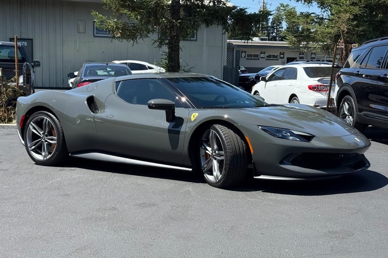 Ferrari 296 GTB Full Gloss PPF, Ceramic Coating & Window Tint installed by Bluemax Tint in Livermore