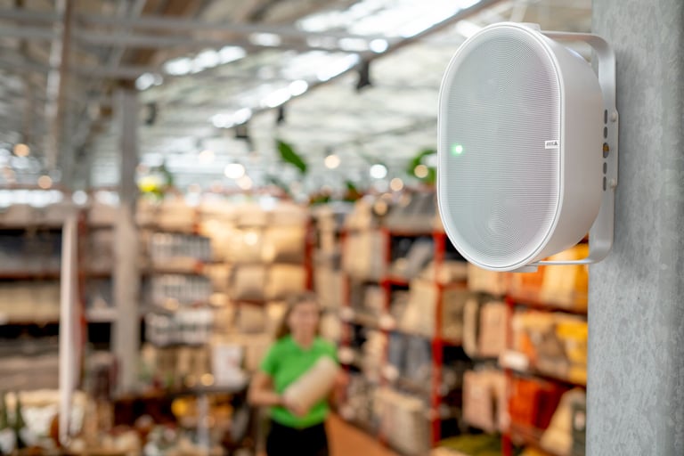 Axis Retail Speaker Installed