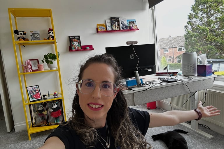 Spanish tutor in teaching room in Marple