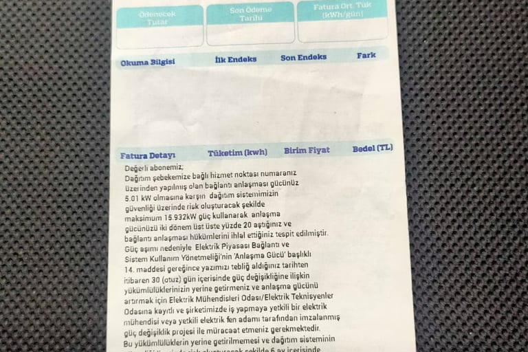 antalya güç artışı faturası ck akdeniz