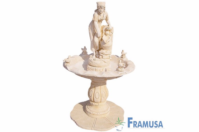 fontaine avec statue