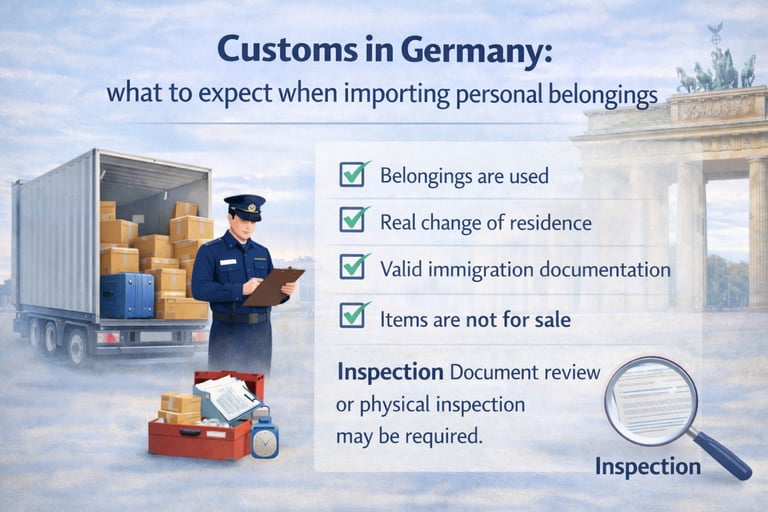Customs in Germany: What to Expect When Importing Your Personal Belongings