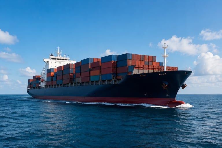 El transporte marítimo internacional permite enviar menaje de casa de forma segura.