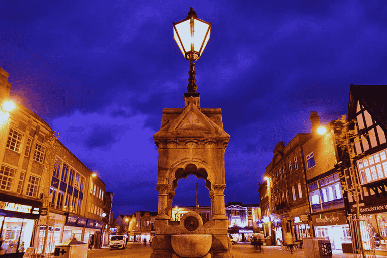 Loughborough Market Place and Town Hall 2025 – Royal Charter 1221 market heritage