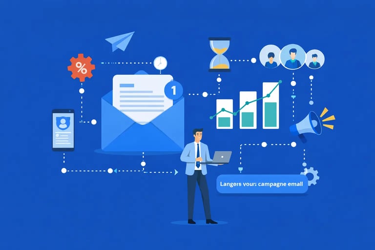 Illustration du marketing par e-mail automatisé pour la conversion et la fidélisation