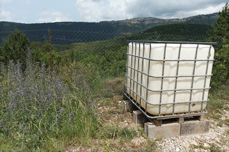 Our temporary water storage tank