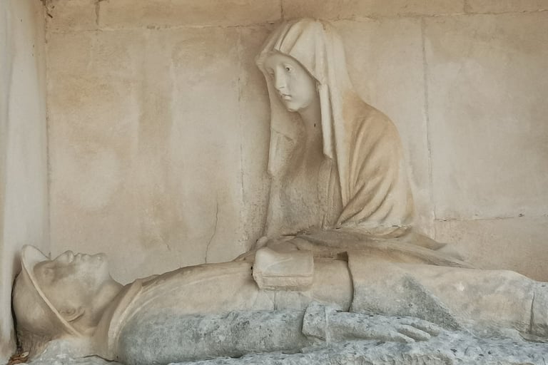 A close up of grief