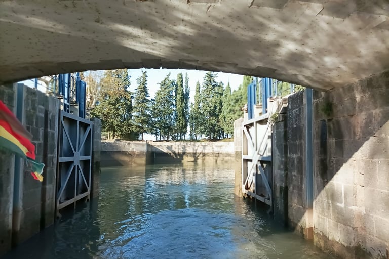Leaving the round lock behind.