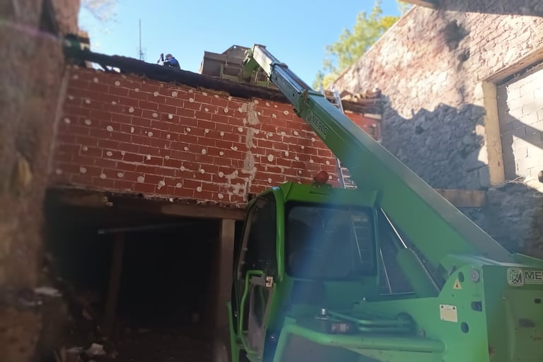 Restoration work has begun.