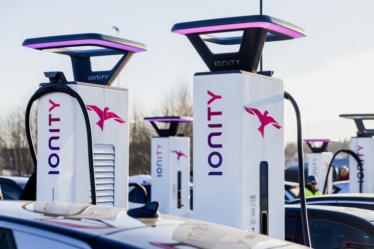 Service station charging point
