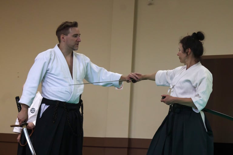 Joshu Sensei teaching iaijutsu