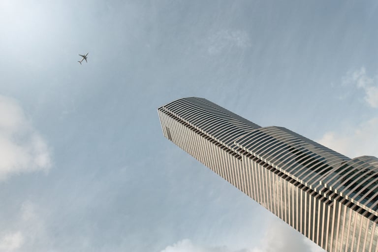 Avion dans le ciel à  Miami, Floride, USA