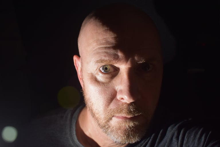 Promo photo of William Finn from the band called Finn's Echo