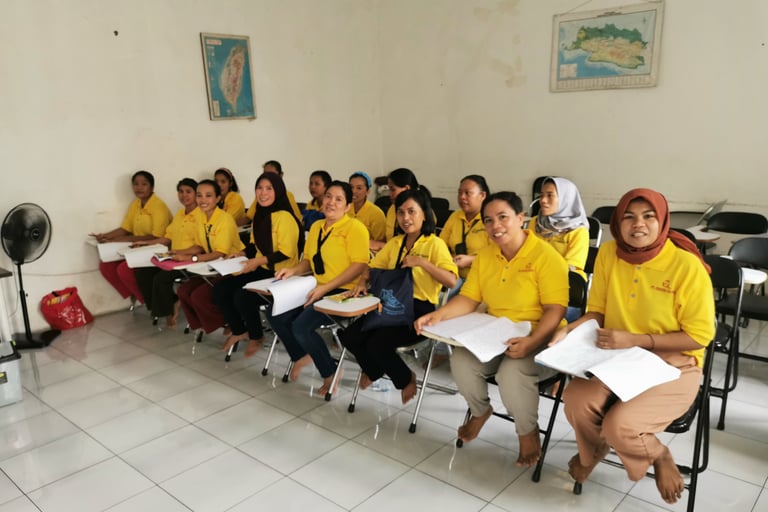 maids attending elder care courses