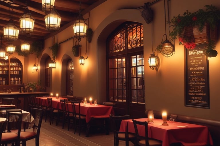 Candlelight date, dinner tapas, breaking