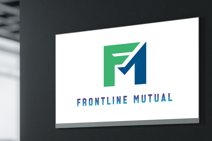 a sign that says frontline mutual on the front of a sign