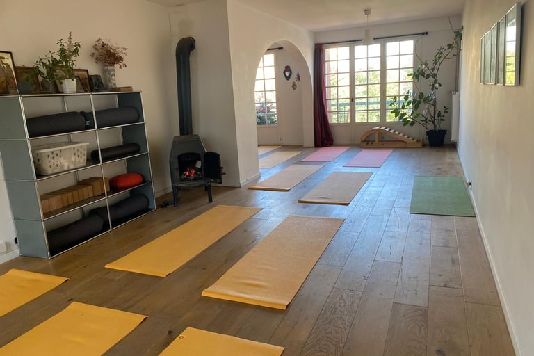 Studio yoga aux Lilas , et à Noisy le sec , materiel Iyengar, cours hatha