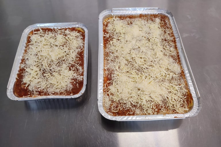 lasaña grande y pequeña