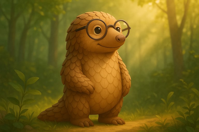 pangolin dans une forêt