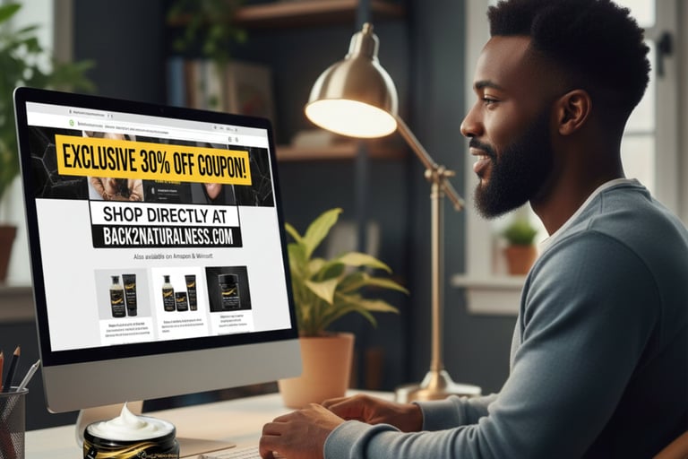 a black man sitting at his computer