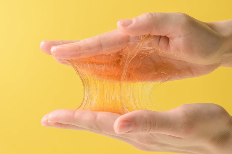 a person with sticky hands