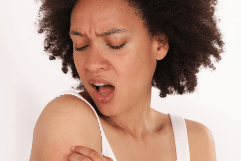 a woman with a white shirt and a white top