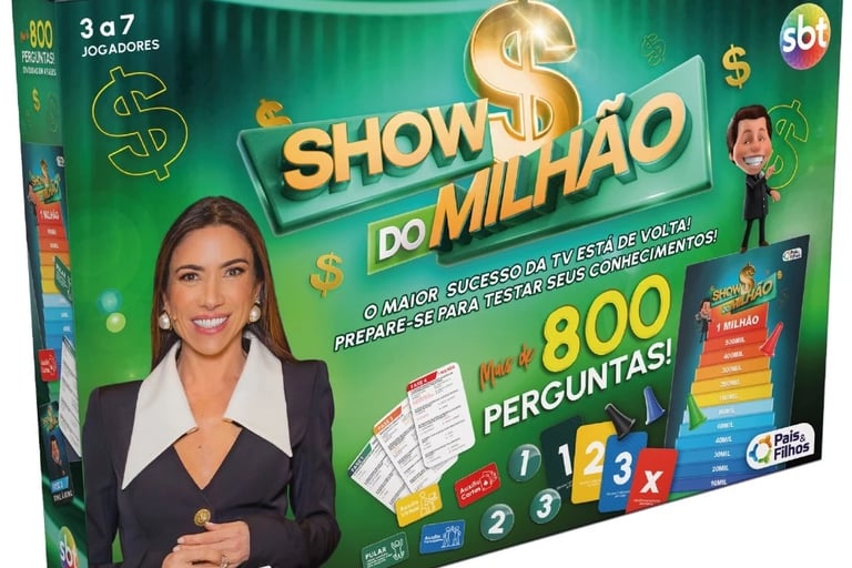 Jogos de tabuleiro baratos Shopee - Show do Milhão Pais e Filhos