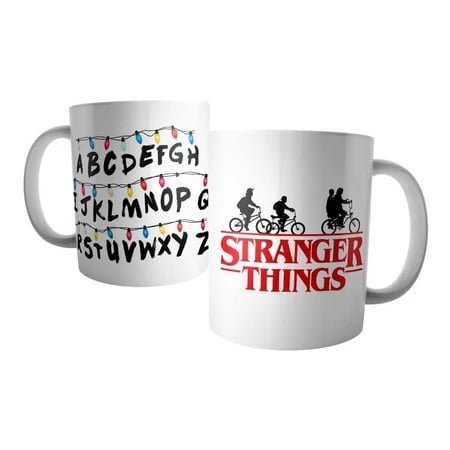 Caneca Stranger Things Alfabeto