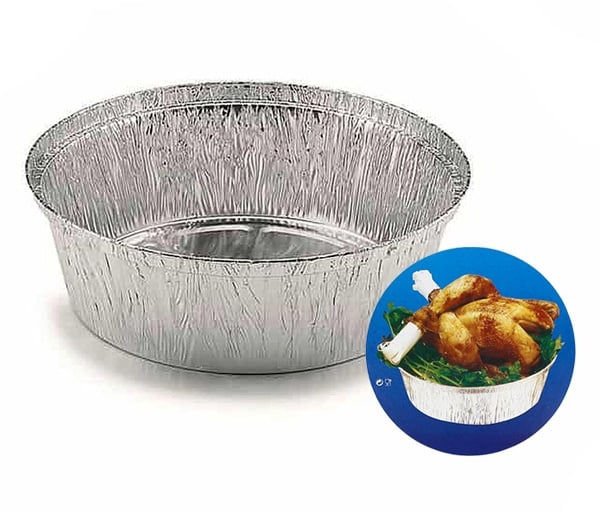 Envase pollo redondo y tapa. 1.500 CC - 125 uds