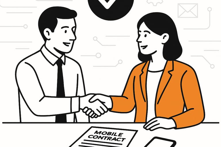 Independent consultancy guiding businesses through mobile contract agreements