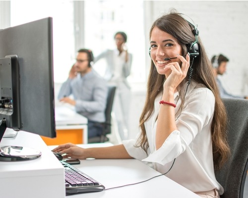 MountMyTV customer service team member booking residential and commercial AV installation appointmen