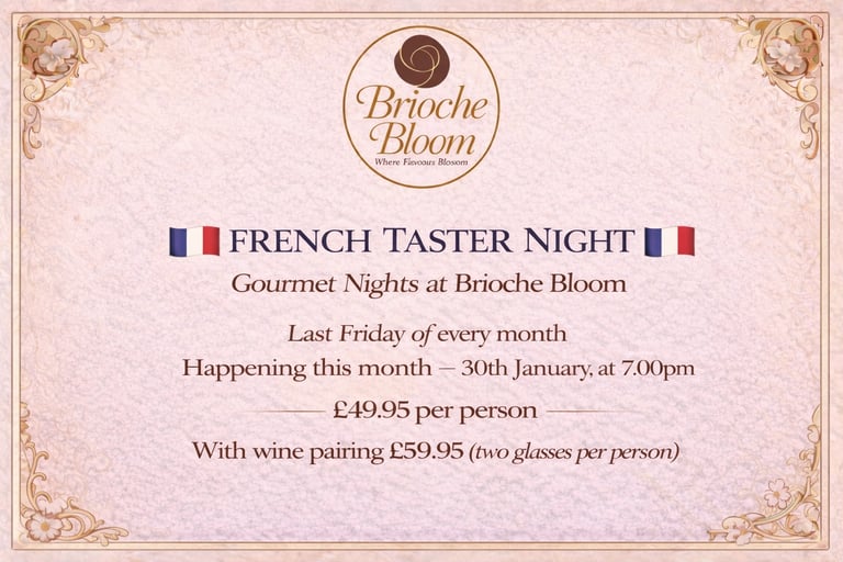 French Gourmet night at Brioche Bloom