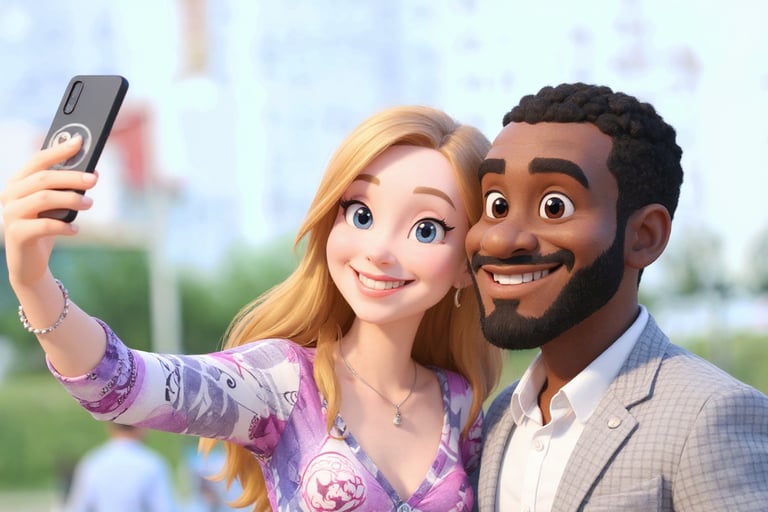taking a selfie to create 3D cartoon characters