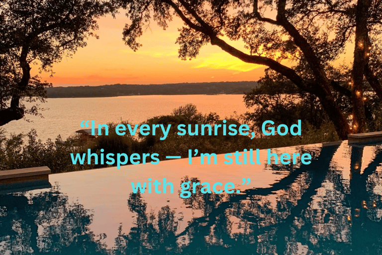 Sunrise and nature scenery showing God's beautiful grace on earth