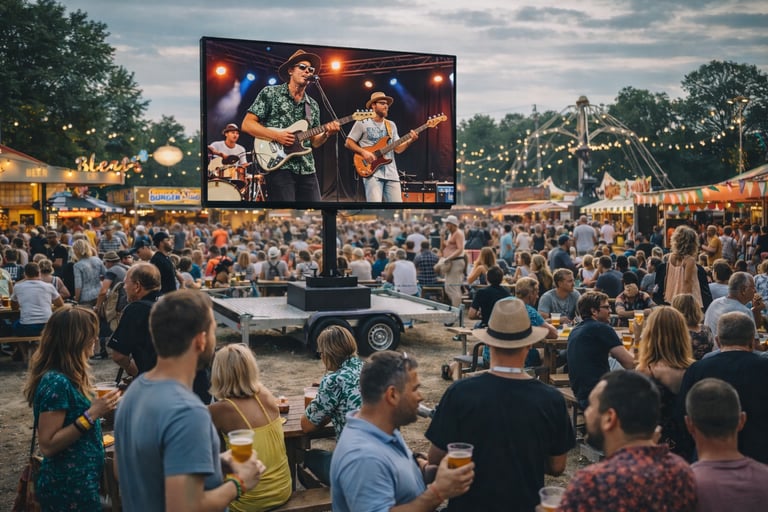 Ledscherm op trailer huren
