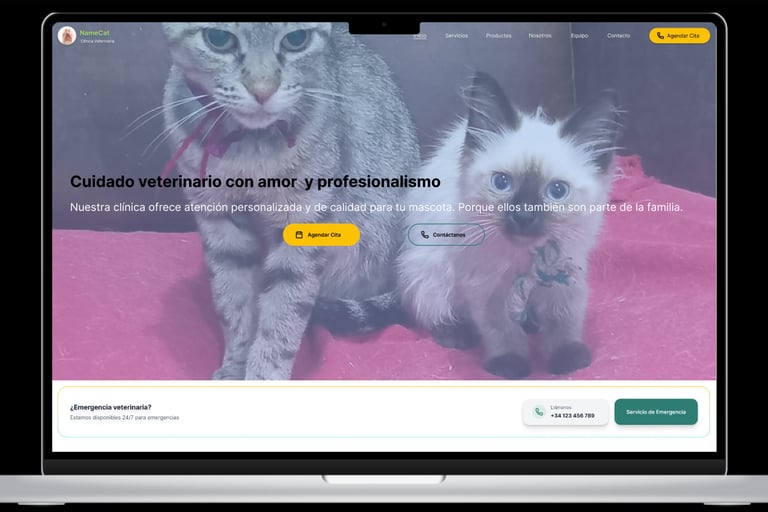 Rediseño de veterinaria landing page