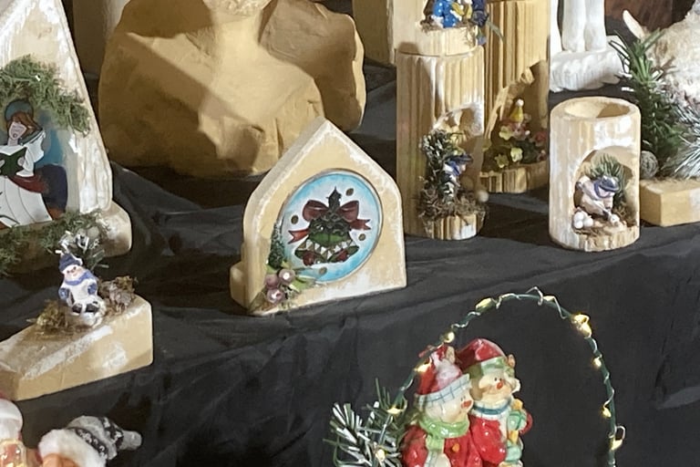 Marl stone Christmas decorations from Valkenburg Holland