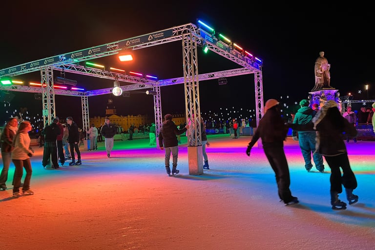 Outdoor Ice Rink in front of Karlsruhe Castle