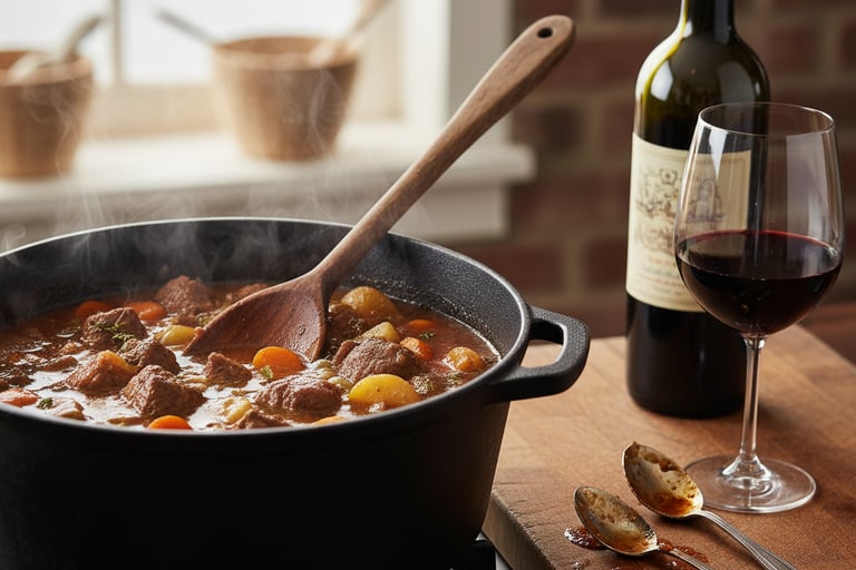 cooking a stew to show patience