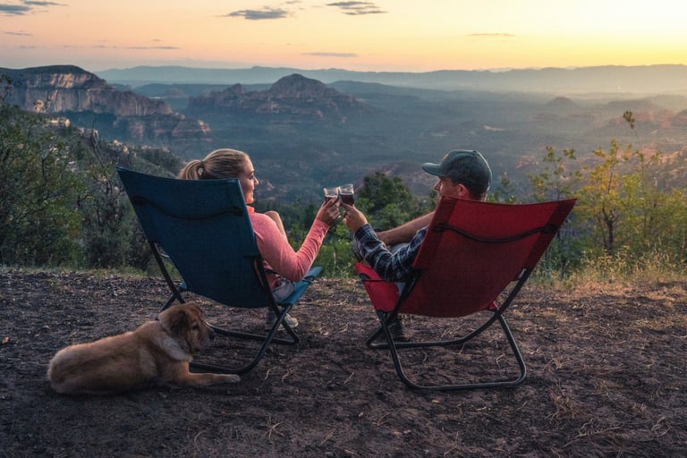 Relaxing and enjoying life.