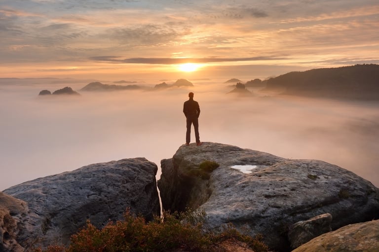 person optimistic about a new day