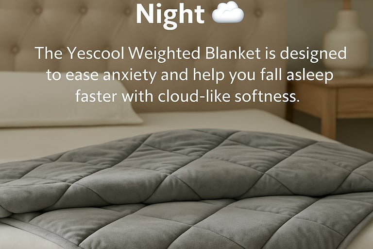 yescool weighted blanket bedroom
