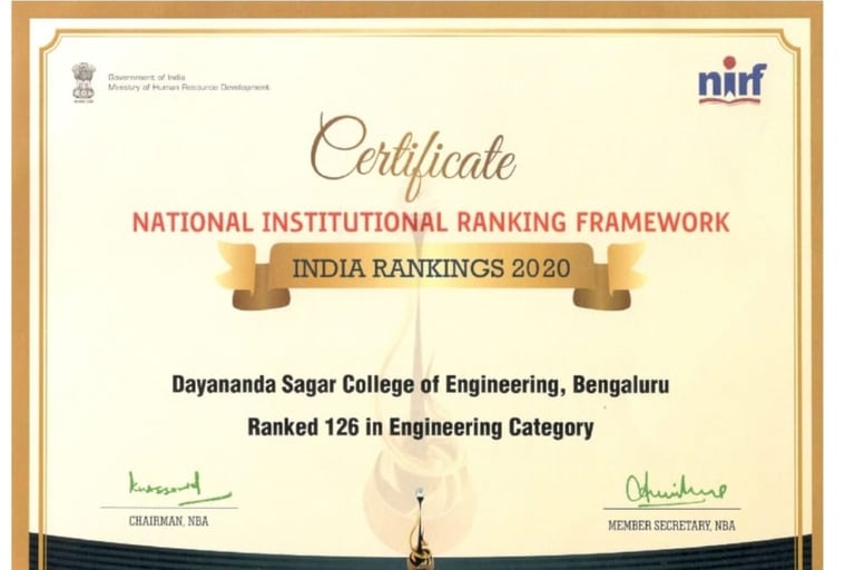 Dayanandasagar College of engineering NIRF Ranking