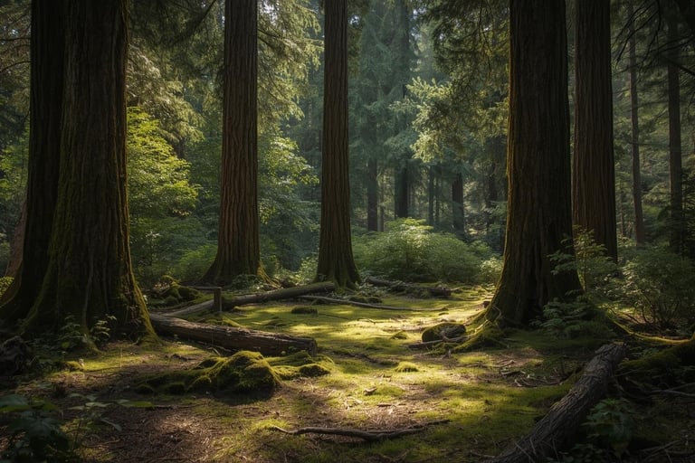 a small forest clearing 