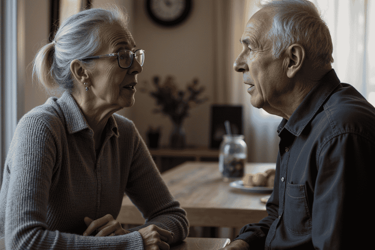 Man and woman arguing